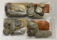 160 1940s - 64  Washington Quarters - 90% Silver