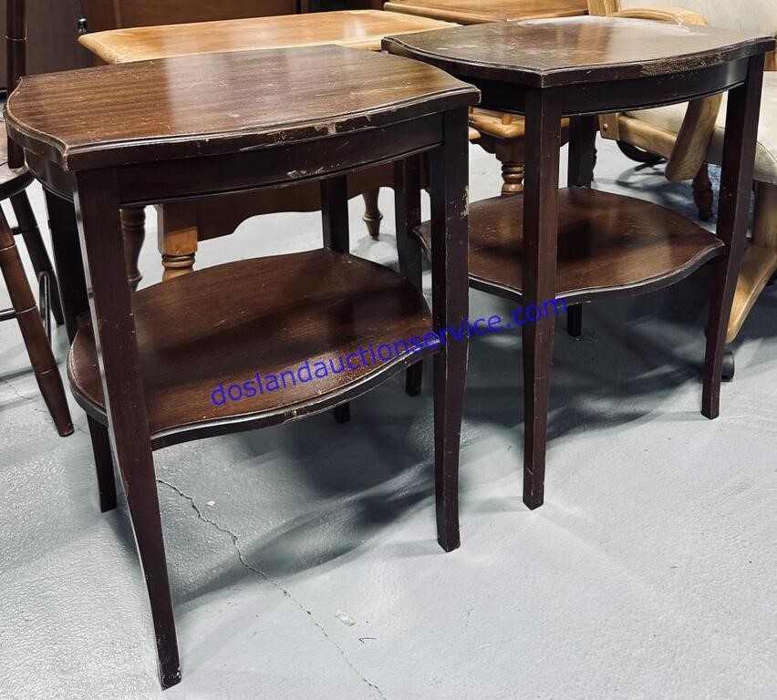 2 Brown End Tables (2 Foot Tall)