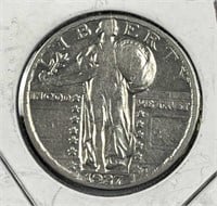 1927-S Standing Liberty Silver Quarter, Fine