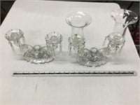 2 glass candholders