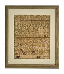 1791 SAMPLER ZILPHEA STETSON "WHEN THIS YOU SEE...