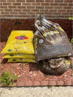 5-6 bags garden soil and brown mulch