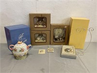 Picture Frames, Avon Tea Pot, Keepsake Items