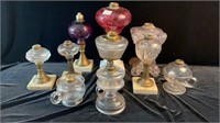 10 Pc. Lot, Antique Oil Lamps