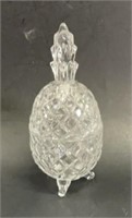 Vintage footed crystal pineapple candy dish
