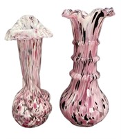 Two Beautiful Art Glass Vases