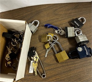 Box of locks and keys