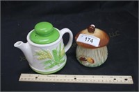 Lefton Sugar Jar & A Teapot