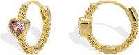 14k Gold-pl. 1.00ct Amethyst Twisted Earrings