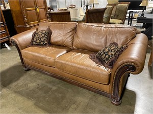 Bernhardt Brown leather sofa