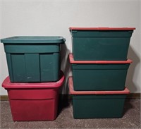 (5) Storage Totes w/ Lids