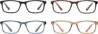 4pk ICU 100+ Reading Glasses, Asst Colors A10