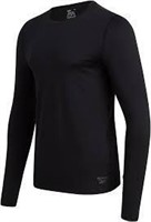 2X Reebok Sz S Base Layer LS Crew Blk A11