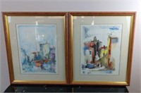 Pair of Framed and Matted Prints
