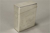 Japanese Silver (950) Cigarette Box and Cover,