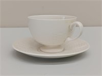 WEDGEWOOD WILLOW WEAVE CUP & SAUCE MADE IN ENGLAND
