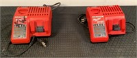 (2) Milwaukee Battery Chargers
