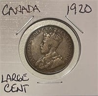 Canada 1920 Large Cent nice condition