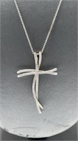 Stauer Sterling Cross Pendant Necklace