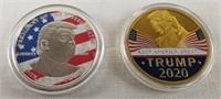 2 President Trump Maga Half Dollar Size Coins