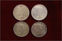 4 US Peace Dollars (2) 1922 & (2) 1923