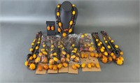 Large Beaded Necklace and Earring Sets
