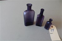 Vintage Purple Glass bottles