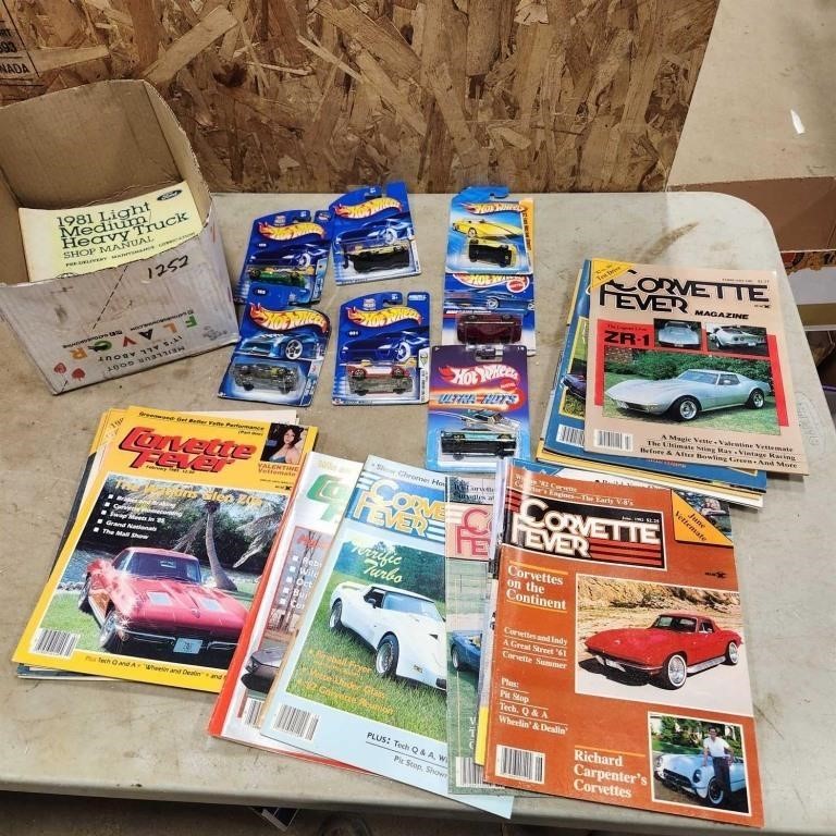 Hot Wheels cars, 1980s Corvette Fever Magazines