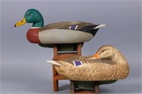 Wragg & Burrell Pair of Mallard Duck Decoys,