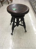 antique claw foot piano stool