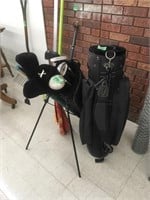 wilson golf clubs & extra bag