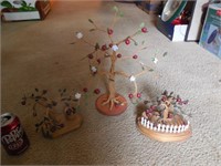 (3) Mini Apple Tree Decorations