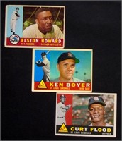 (3) 1960 Topps BB Cards w/ #275 Curt Flood