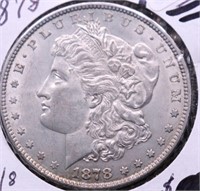 1878 7/8 TF CHOICE BU MORGAN DOLLAR