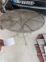 metal patio table