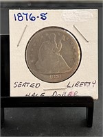 1876S Seated Liberty Half