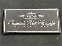 1934 America's Most Beautiful Silver Coins