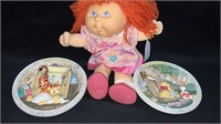 Cabbage Patch kid And Pooh Bear Plates