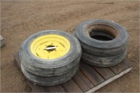 (4) Assorted 5.50-16 Implement Tires, (2) On Rims