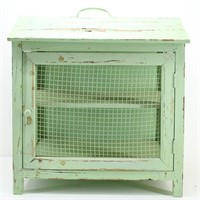 Vintage Shabby Chic Painted Portable Pie Safe