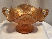 Northwood "Three Fruit" Marigold Art Glass Bowl