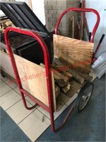 wood cart with wood