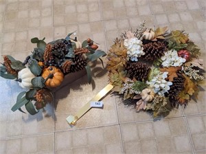 Fall Wreath, Wreath Hanger and Centerpiece