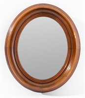 Oval Mahogany Mirror