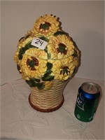 Sunflower cookie jar