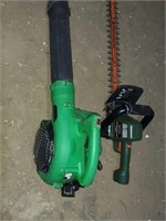 Gas -leaf blower & elec hedge trimmer