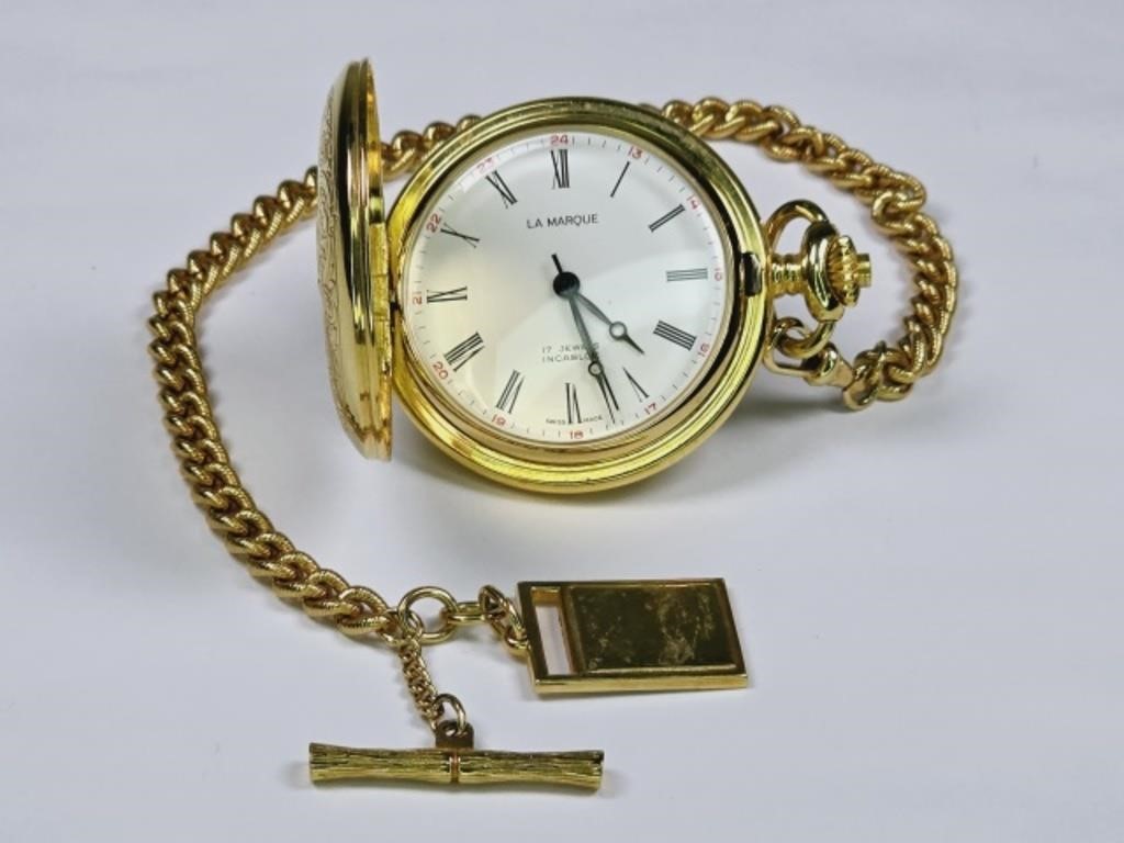 17 Jewel La Marque Incabloc Pocket Watch