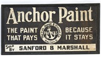 Early 5ft SST Smaltz Anchor Paints Sign