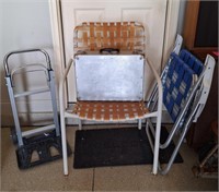 2 Wheel Hand Cart, Lawn Chairs, Safety Rule Books