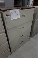 1 Four Drawer Lateral File Cabinet (36"w x 18"d x